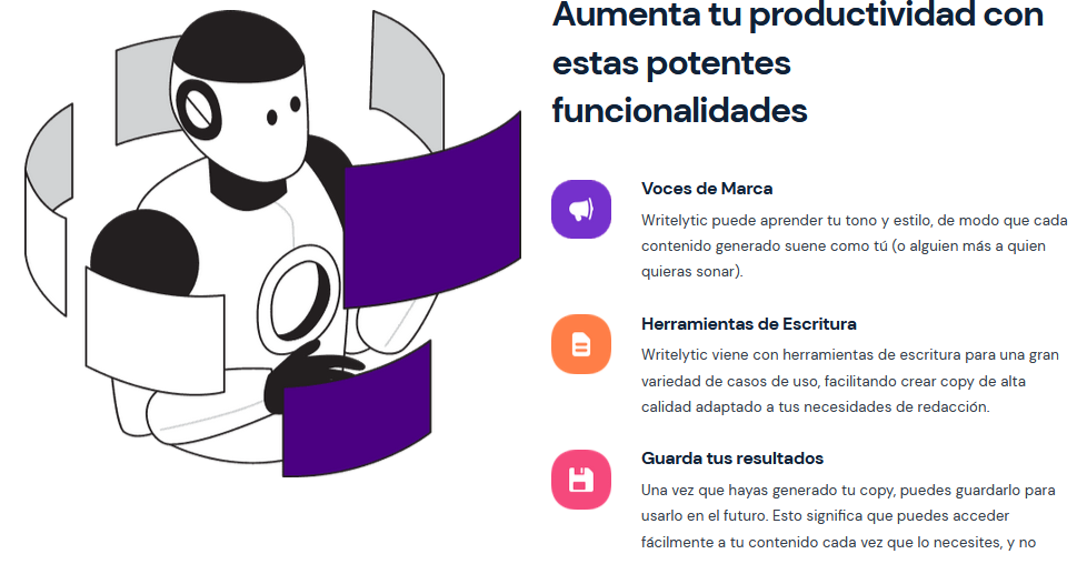 🏷️ Crea tus propios cupones de descuento 🏷️
Obtén las mismas ventajas que los influencers y otras colaboraciones privadas suelen tener. Cuando alguien usa tu cupón, recibes la comisión sin que tenga que usar tu enlace. Esto es excelente para la promoción de boca en boca y otras promociones fuera de internet. Puedes gestionar tus cupones desde tu portal de afiliados de Writelytic.
💰 Comisiones Recurrentes: Ganando Dinero en Piloto Automático 💰

Imagínate esto: Un flujo constante de ingresos pasivos fluyendo en tu cuenta bancaria mes tras mes. Como afiliado de Writelytic, ganas una comisión recurrente del 30% sobre la suscripción, incluyendo cargos adicionales como voces de marca extra y palabras extra. Siéntate, relájate y deja que el dinero fluya mientras nuestra tecnología de IA de última generación hace el trabajo pesado!
🌍 Interfaz de Usuario Multilingüe: Español e Inglés 🌍
Con una interfaz de usuario disponible en ambos idiomas, puedes llegar sin problemas a un público más amplio, dirigiéndote no sólo a los hispanohablantes sino también a millones de clientes potenciales en el mercado gran mercado de habla inglesa. Expandirás tu alcance más allá de las fronteras y podrás llegar a personas de todo el mundo.