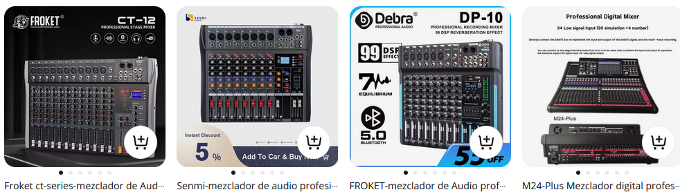 profesional audio digital mezcladores etc.