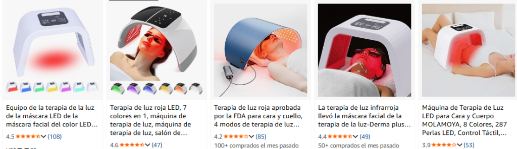 Terapia de luz roja para cara y cuello, máscara de luz roja con NIR de 850 nm, máscara de terapia de luz LED de 7-1 colores, máscara facial y cuello LED recargable
Anuncio Patrocinado - iRestore Máscara facial LED para piel juvenil, terapia de luz roja para cara, terapia roja, azul e i...
Patrocinado
iRestore Máscara facial LED para piel juvenil, terapia de luz roja para cara, terapia roja, azul e infrarroja para arrugas, líneas finas, puntos oscuros con 360 LED, dispositivo de cuidado de la piel
